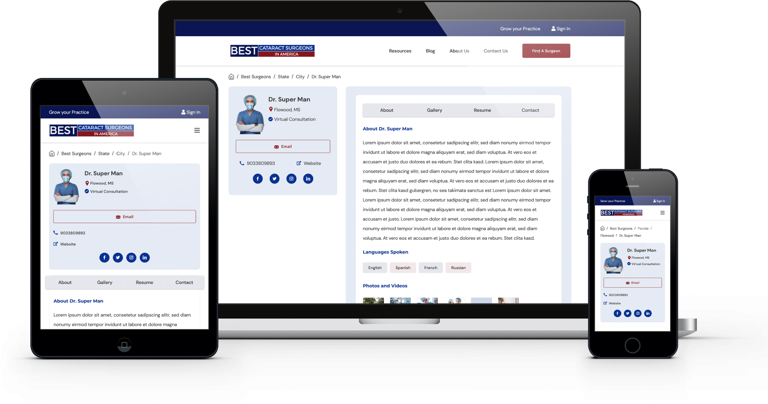 Best Cataract Surgeons in America website in any gadgets