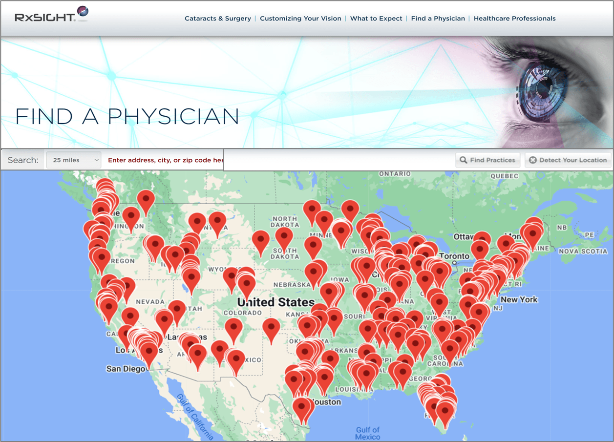 Find a physician near you map